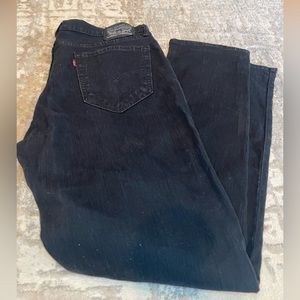 Levis Jeans Mens 36x35 Black Straight 510 Stretch Denim Dark Wash  Cotton